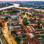 Kaunas Vista aérea del centro de Kaunas
